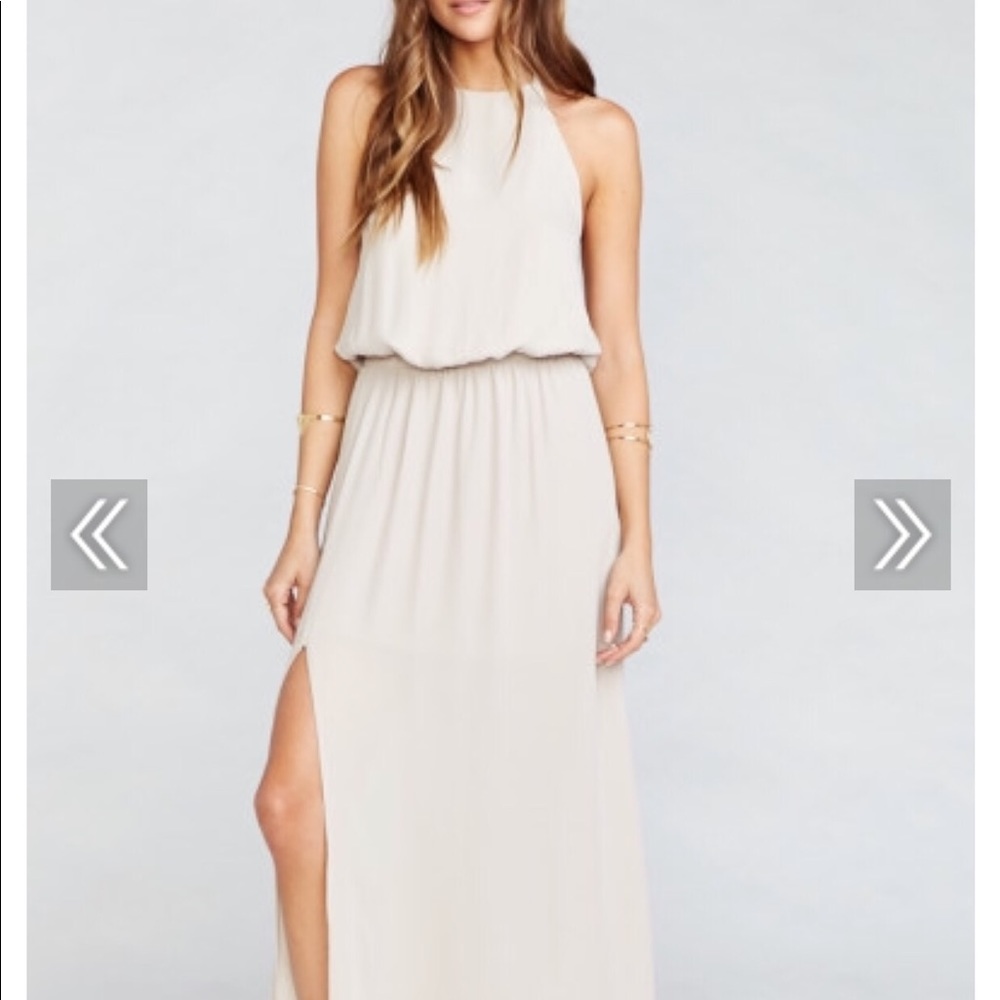 Heather halter dress - show me the ring crisp